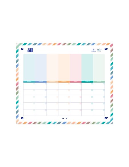 Agenda magnétique Oxford pour réfrigérateur - Organisez facilement votre semaine - Comprend un aimant pour le montage sur réfrig