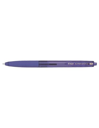 Stylo à bille rétractable Pilot SuperGrip G - Pointe ronde 1,0 mm - Trait 0,4 mm - Encre à l'huile - Poignée ergonomique - Viole