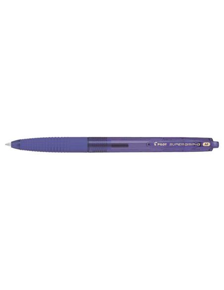 Stylo à bille rétractable Pilot SuperGrip G - Pointe ronde 1,0 mm - Trait 0,4 mm - Encre à l'huile - Poignée ergonomique - Viole