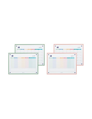 Agenda Oxford A3 réversible, semainier et mensuel + complet - 2 couleurs - Grand format pour une organisation efficace