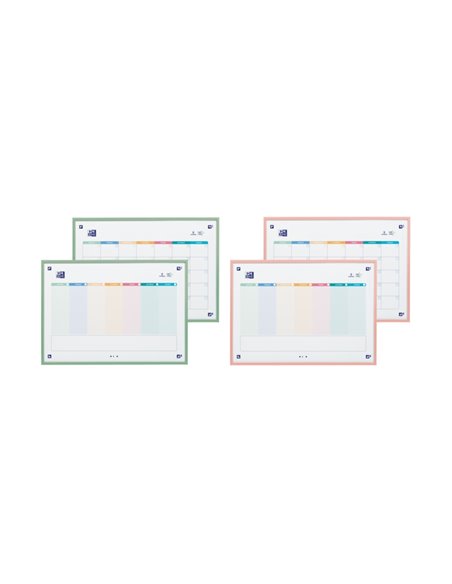 Agenda Oxford A3 réversible, semainier et mensuel + complet - 2 couleurs - Grand format pour une organisation efficace