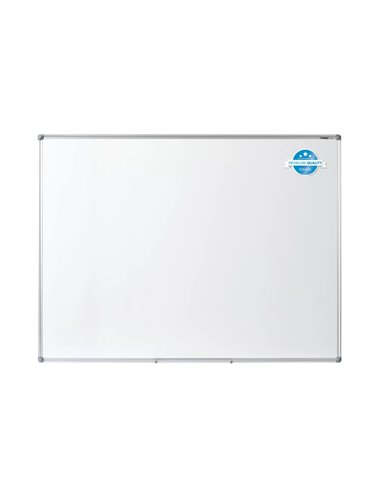 Tableau blanc magnétique émaillé professionnel Dahle 900 x 600 mm - Cadre en aluminium - Porte-marqueurs