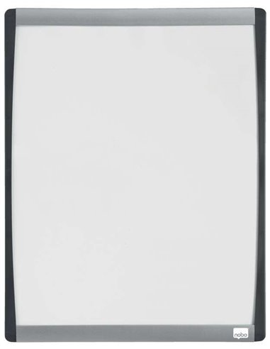 Petit tableau blanc magnétique Nobo avec cadre arqué 280 x 335 cm - Pastilles adhésives et aimants