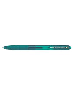 Stylo à bille rétractable Pilot SuperGrip G - Pointe ronde 1,0 mm - Trait 0,4 mm - Encre à l'huile - Poignée ergonomique - Vert 