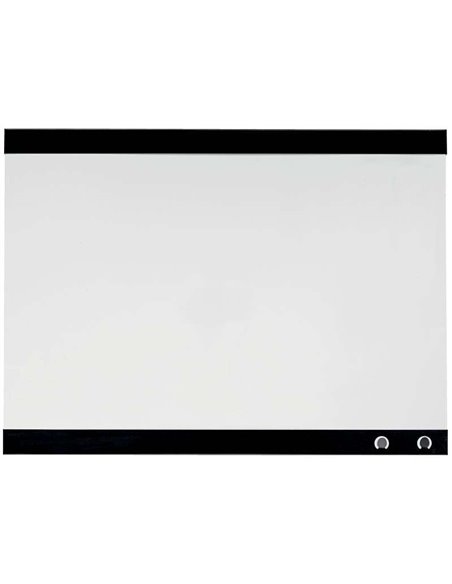 Petit tableau blanc magnétique Nobo avec pince à notes 430 x 580 mm - Design sans cadre - Fonction crochet - Blanc
