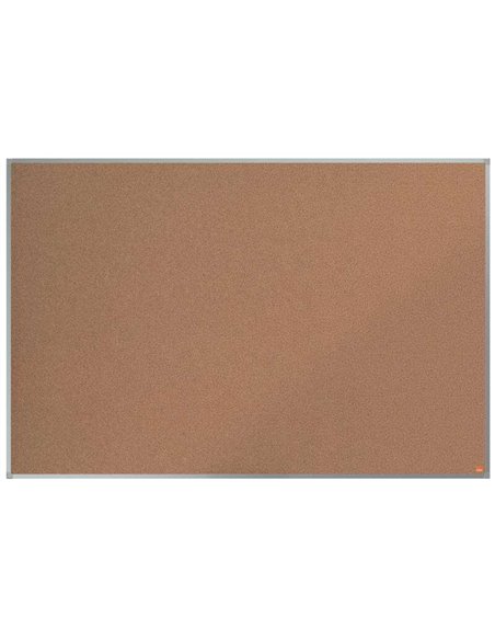 Tableau d'affichage en liège Nobo Essence 1 500 x 1 000 mm - Montage en angle - Surface naturelle - Cadre en aluminium anodisé -