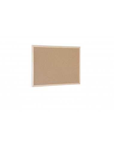 Tableau en liège double face Bi-Office 400 x 300 mm, cadre naturel