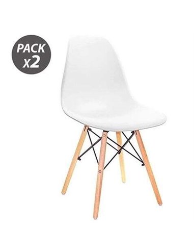Lot de 2 chaises design Muvip D100 - Blanc