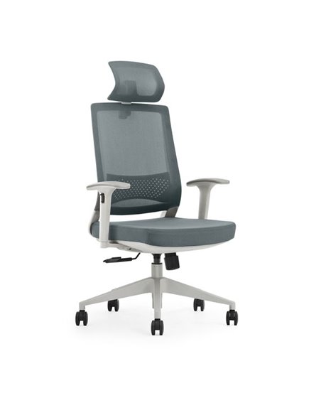 Chaise de bureau Cromad Senior Range SE3000 - Ressort à gaz de grade 4 - Soutien lombaire et cervical - Dossier en maille - Acco