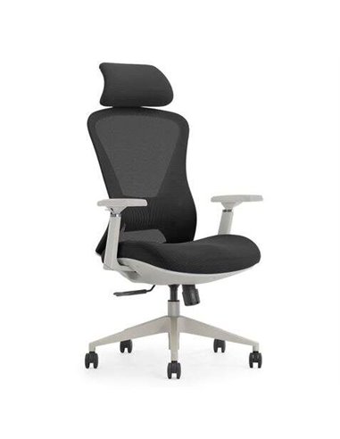 Chaise de bureau Cromad Senior Series SE4000 - Vérin à gaz de grade 4 - Supports lombaires et cervicaux réglables - Dossier en m