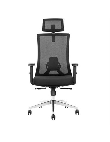 Chaise de bureau Cromad Senior SE8000 - Appuie-tête, soutien lombaire et accoudoirs réglables - Assise en mousse de qualité supé