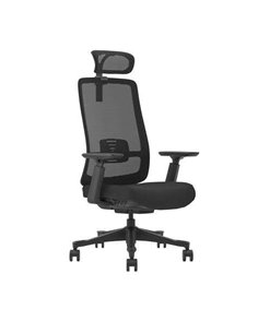 Chaise de bureau Cromad Senior SE9000 - Hauteur et profondeur d'assise réglables - Appuie-tête réglable, accoudoirs 3D et suppor