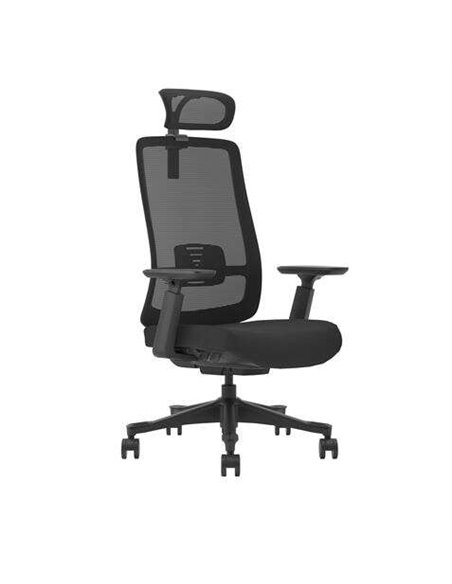 Chaise de bureau Cromad Senior SE9000 - Hauteur et profondeur d'assise réglables - Appuie-tête réglable, accoudoirs 3D et suppor