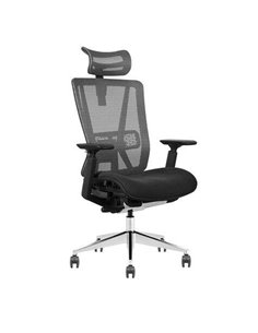Chaise de bureau Cromad Senior SE1200 - Hauteur réglable avec vérin à gaz de grade 4 - Appuie-tête réglable, accoudoirs 3D et so