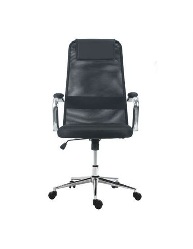 Chaise de bureau Muvip OF2000 - Hauteur réglable par vérin à gaz - Soutien lombaire - Assise rembourrée - Base pivotante en acie