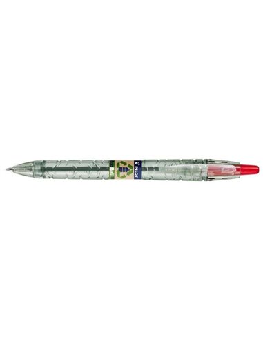 Stylo bille rétractable Pilot B2P Ecoball BeGreen - Pointe ronde 1 mm - Trait 0,27 mm - 86,64 % de plastique recyclé - Rechargea