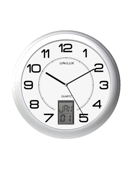 Horloge murale Unilux Instinct - Design moderne et minimaliste - Fonctionne sur piles - Facile à installer