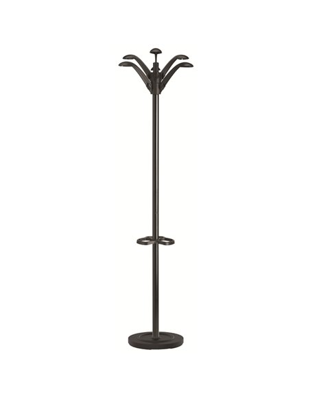 Porte-manteau floral Unilux 6 crochets - Design floral élégant - 6 crochets pour suspendre les vêtements - Noir