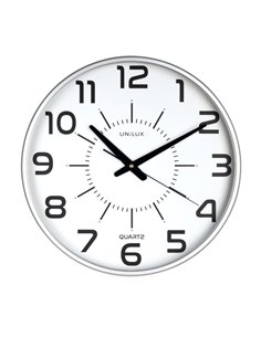 Horloge murale Unilux Maxi Pop Grise - Design moderne et saisissant - Grande taille pour une lecture facile - Couleur Grise
