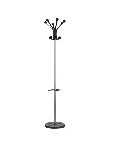 Porte-manteau Unilux Hakea - Design élégant noir et chromé - Solide et durable - Idéal pour suspendre manteaux et accessoires
