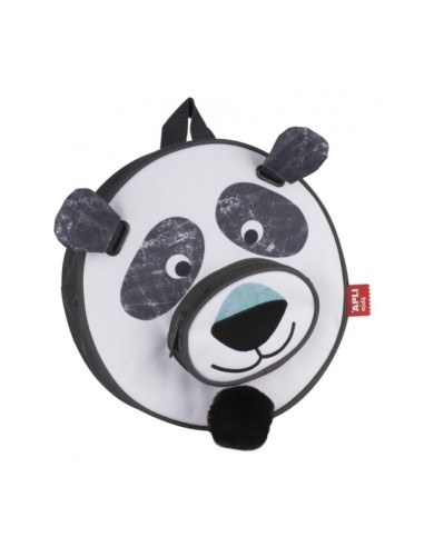 Sac à dos Apli Panda - Double compartiment - Fermeture éclair - Poignées rembourrées et réglables - Bandoulière de suspension su