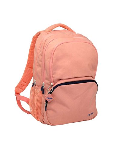 Sac à dos d'école Milan Série 1918 25 L - 3 poches avant + 2 poches latérales - Anses réglables et rembourrées - Dimensions 46,5