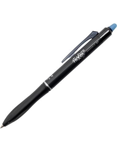 Stylo effaçable Pilot Frixion Ball Plus – Pointe 0,7 mm, trait 0,35 mm – Rechargeable – 80 % plastique recyclé – Bleu