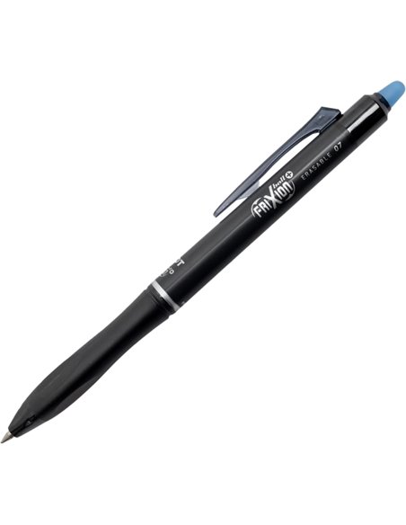 Stylo effaçable Pilot Frixion Ball Plus – Pointe 0,7 mm, trait 0,35 mm – Rechargeable – 80 % plastique recyclé – Bleu
