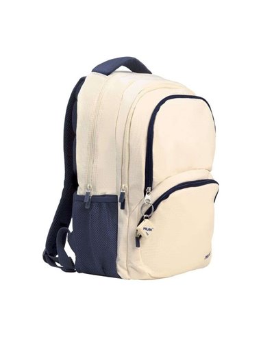 Sac à dos d'école Milan Série 1918 25 L - 3 poches avant + 2 poches latérales - Anses réglables et rembourrées - Dimensions 46,5