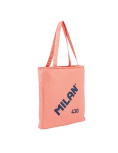 Sac cabas Milan Collection 430 7,5 L - Dimensions 38 x 36 x 6,5 cm - Anse longue 27 cm - Tissu Ripstop - Rose