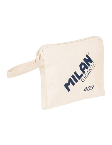 Sac à main Milan Série 1918 Giant 403 - Dimensions : 26,5 x 22 x 3 cm - Fermeture éclair - 100 % coton - Beige