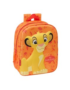 Sac à dos 3D Safta Le Roi Lion pour la maternelle - Dragonne - Compartiment principal zippé - 22 x 27 x 10 cm - Orange
