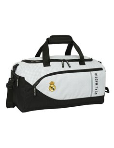 Sac de sport Safta Real Madrid Domicile 24/25 - Bandoulière réglable et amovible - 50 x 25 x 25 cm - Blanc/Noir