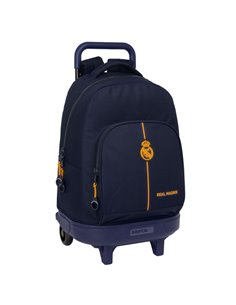 Sac à dos Safta Real Madrid Extérieur 24/25 avec trolley intégré - Amovible pour un nettoyage facile - Fond renforcé - Poignée a