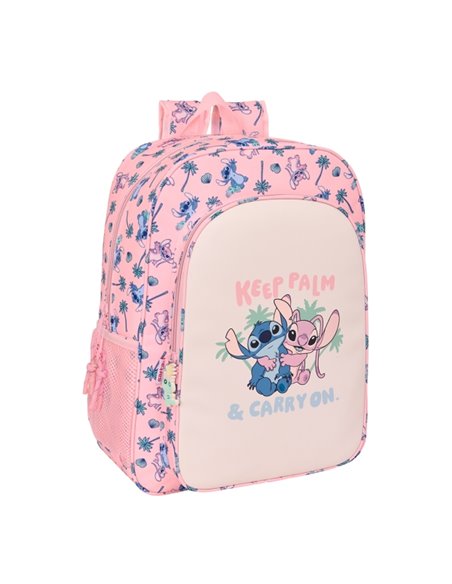 Sac à dos de plage Safta Stitch - Compatible avec les chariots - Dragonne - 33 x 42 x 14 cm - Rose