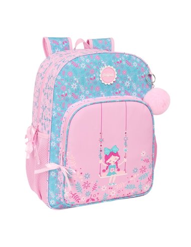 Sac à dos Safta Global Kids « Swing » - Compatible avec les chariots - Poignée - 33 x 42 x 14 cm - Rose