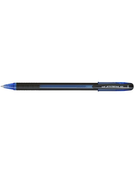 Stylo à encre Uni-ball JetStream SX-101-10 - Pointe à bille 1 mm - Séchage instantané - Idéal pour les gauchers - Bleu
