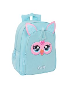Sac à dos Safta Furby Kids - Compatible avec les chariots - Poignée de transport - Poches latérales - 33 x 42 x 14 cm - Bleu
