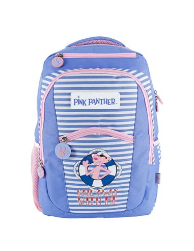 Grand sac à dos Dohe Panthère rose - Fabriqué en polyester - Compartiment rembourré pour ordinateur portable - Poches avant et l