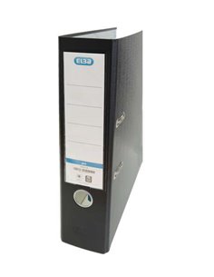 Chemise à levier Elba Rado, format folio, largeur 80 mm, doublure plastifiée, intérieur papier, noir