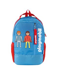 Grand sac à dos Playmobil Dohe - Fabriqué en polyester - Compartiment principal avec poche rembourrée - Poches latérales pour bo
