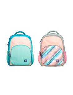 Sac à dos à roulettes Oxford Colorblock adaptable - Polyester recyclé RPET - Capacité 22 L - 2 modèles disponibles