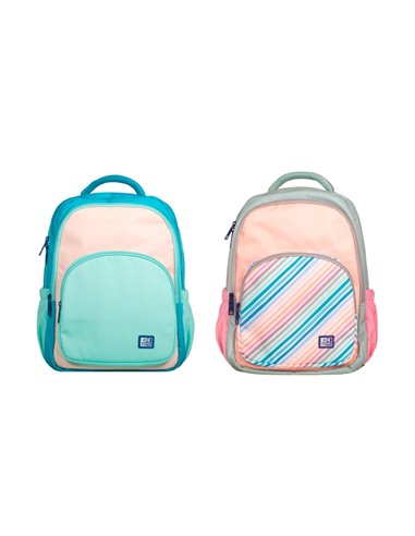 Sac à dos à roulettes Oxford Colorblock adaptable - Polyester recyclé RPET - Capacité 22 L - 2 modèles disponibles