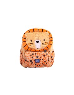 Sac à dos Oxford Kids 8,5 L en peluche douce au toucher avec motifs de lion assortis - Adorable motif lion - Doux et confortable
