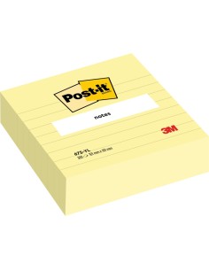 Bloc de 300 notes autocollantes repositionnables Post-It - Forme carrée - 101 x 101 mm - Jaune clair