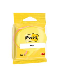Lot de 3 blocs de 225 notes autocollantes repositionnables Post-It - Forme bulle - 70 x 70 mm - Couleurs assorties