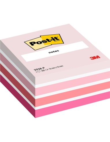 Cube Post-It de 450 notes autocollantes repositionnables - Forme carrée - 76 x 76 mm - Couleurs assorties