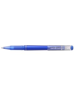 Stylo roller gel effaçable Uni-ball UF-222 - Pointe bille 0,7 mm - Encre thermosensible - Double gomme - Bleu