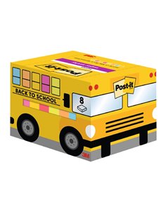 Post-It Super Sticky Pack de 8 blocs de 90 notes autocollantes repositionnables - 63,5 x 76 mm - Emballage carton - Couleurs ass