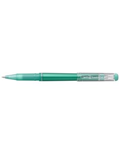 Stylo roller gel effaçable Uni-ball UF-222 - Pointe bille 0,7 mm - Encre thermosensible - Double gomme - Vert